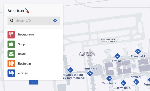 Interactive airport map for LAX