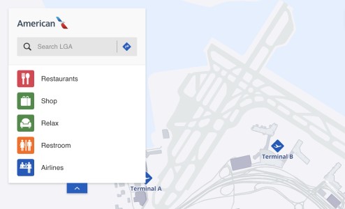 Interactive airport map for LGA